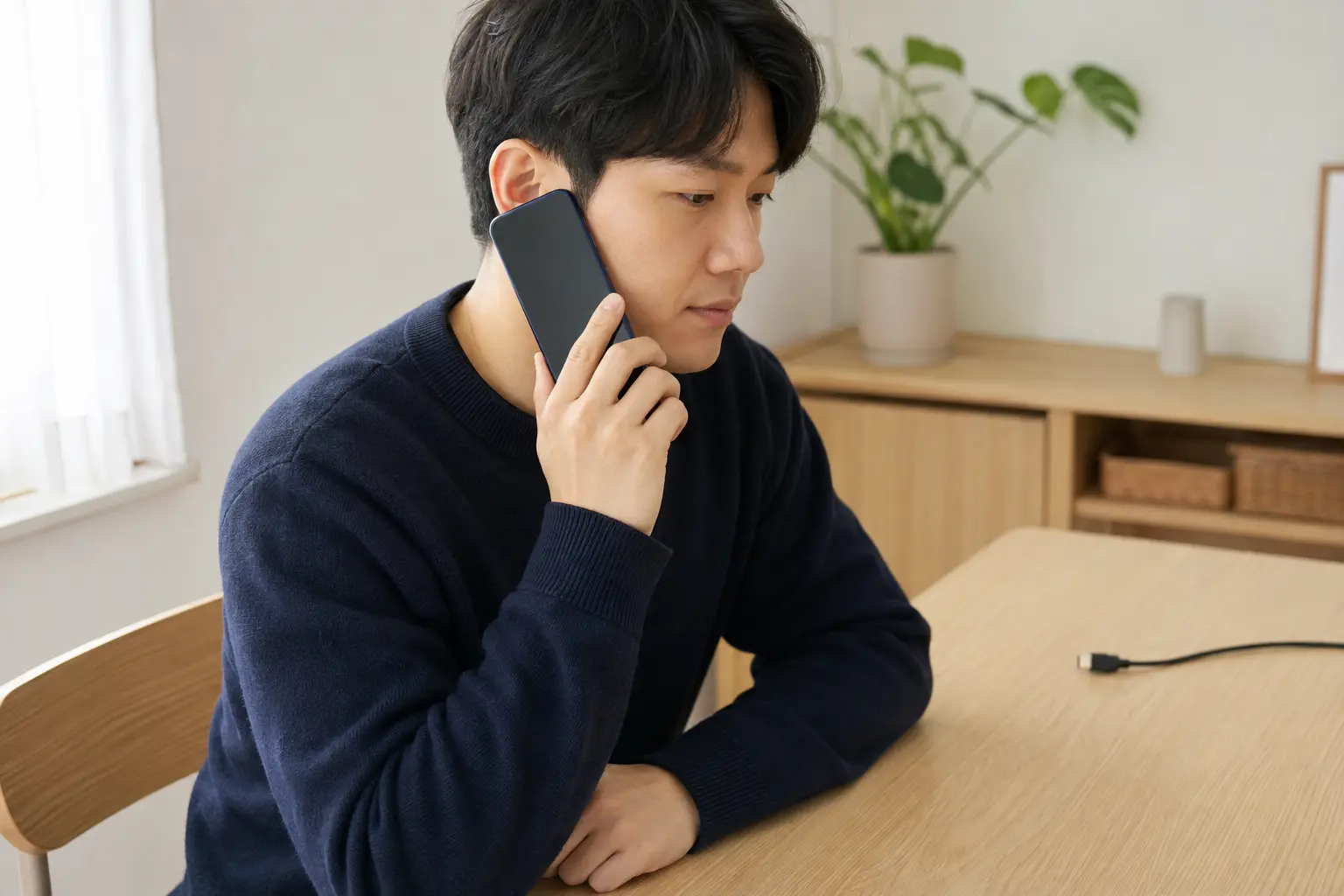 건조 후 갤럭시의 미디어 소리와 통화 수화부와 마이크를 확인하는 모습