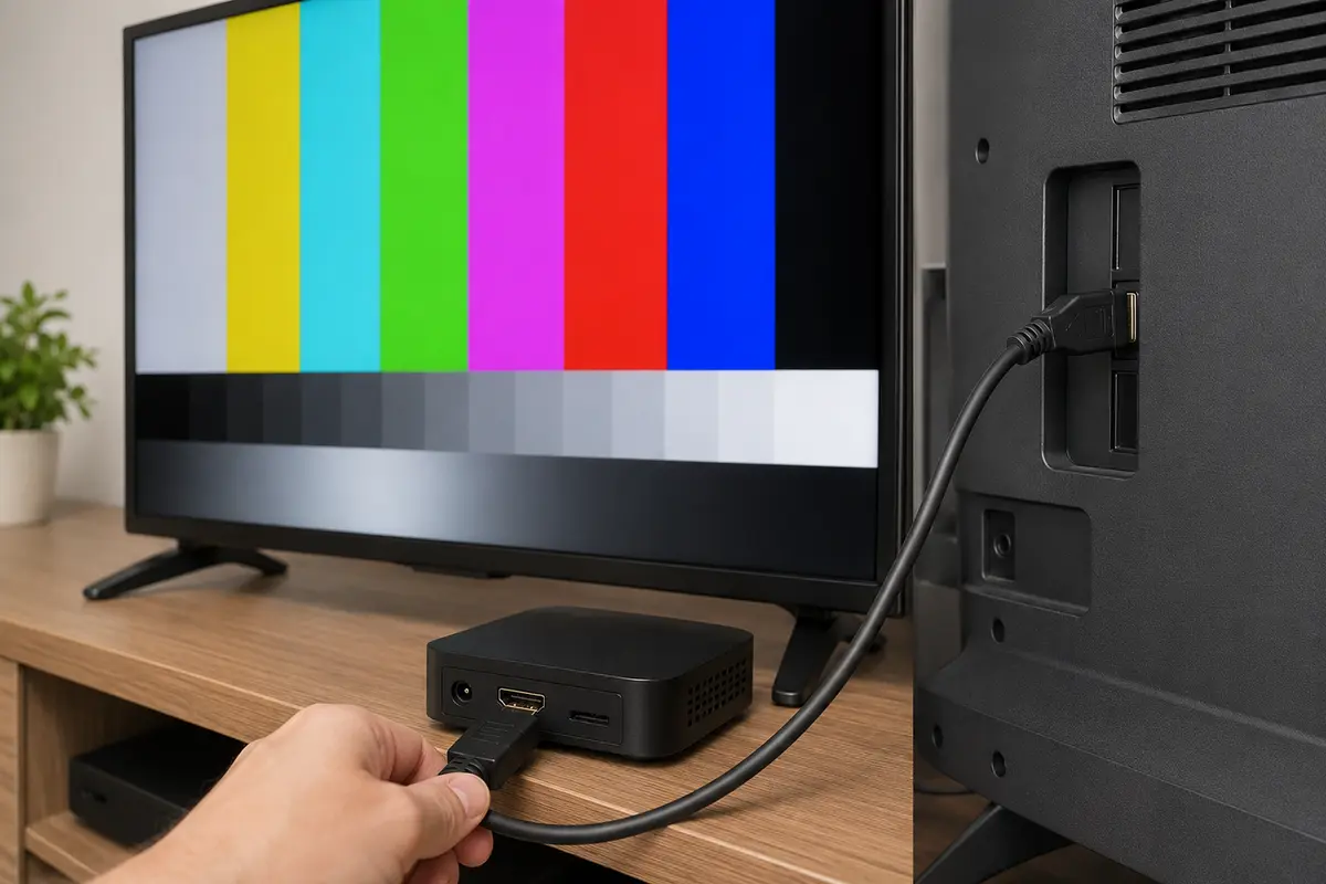 셋톱박스 화면 멈춤 HDMI 연결 TV 영상 테스트
