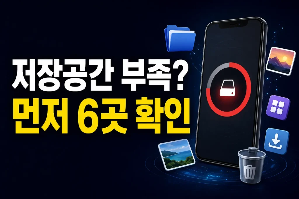 휴대폰 저장공간 부족 사진 삭제 전 확인할 6곳