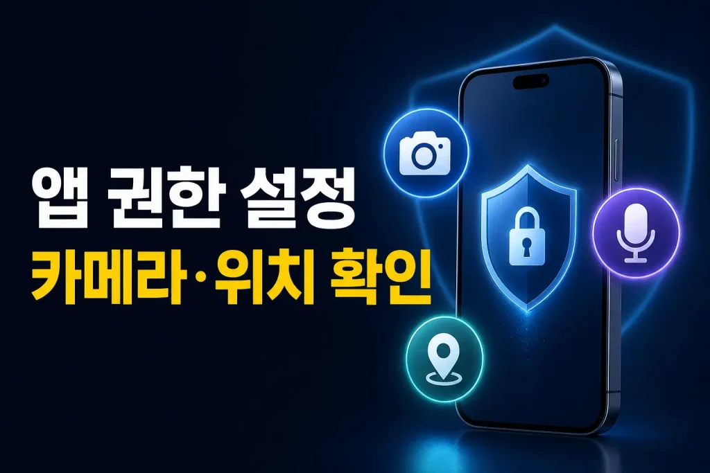 스마트폰 앱 권한 설정 카메라 위치 확인