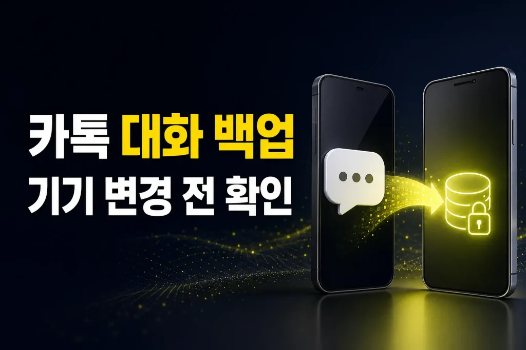 카카오톡 대화 백업 기기 변경 전 확인