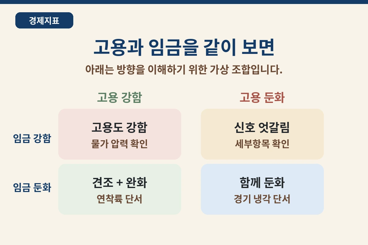미국 고용지표 보는 법 고용과 임금 조합
