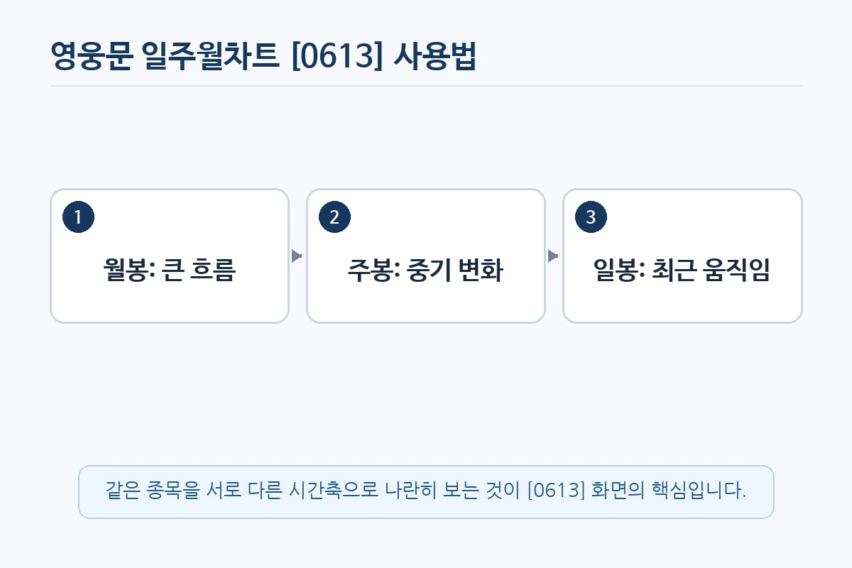 영웅문 일주월차트 사용 순서 정리